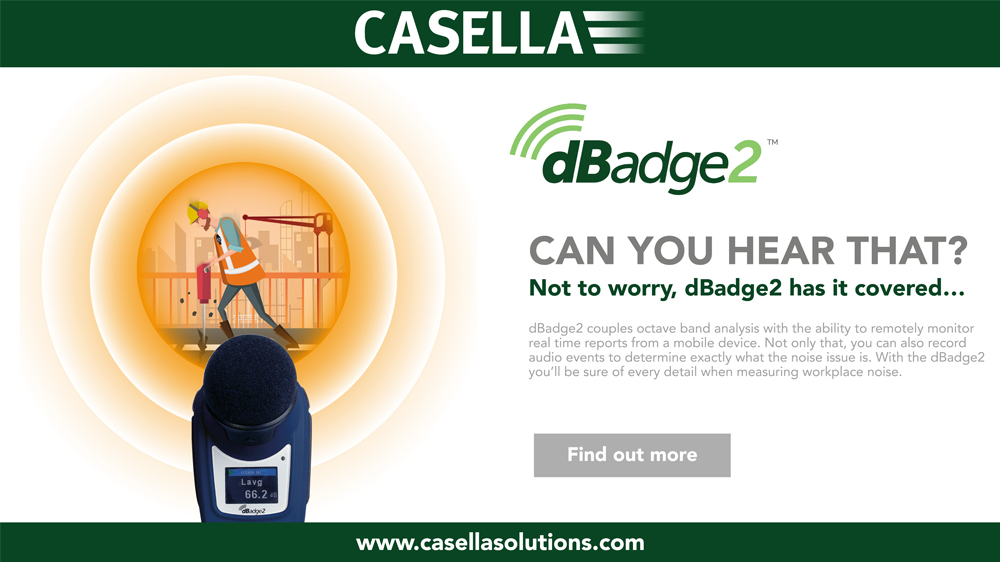 Casella dBadge2 noise monitor.